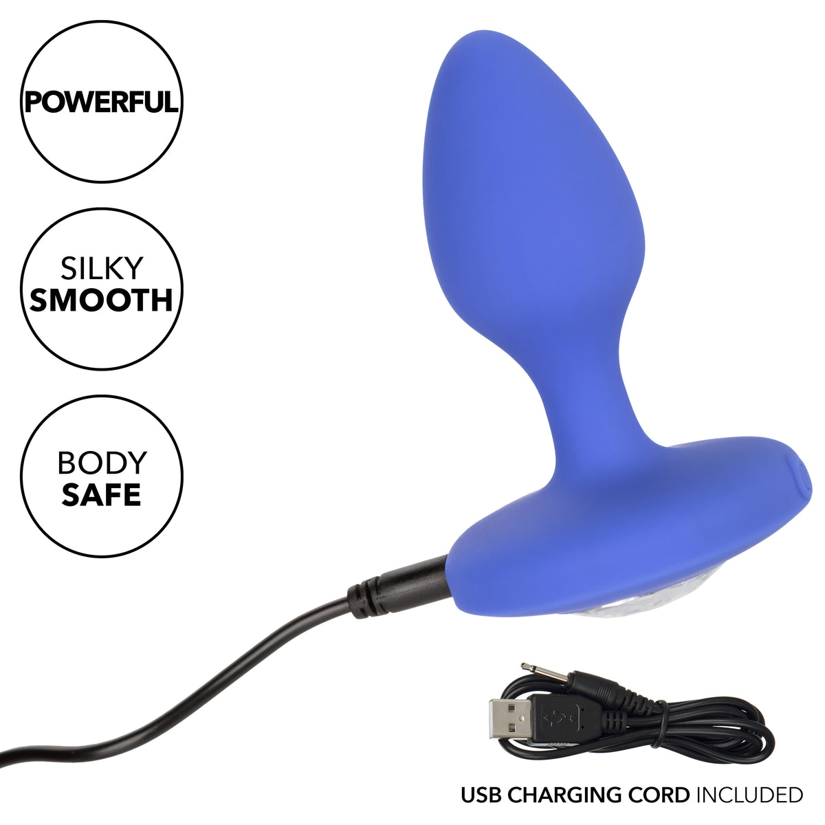 Cheeky Gems Collection Medium 3.5 Inches Silicone Butt Plug with Interchangeable Gems > Anal Range > Jewel Butt Plugs
