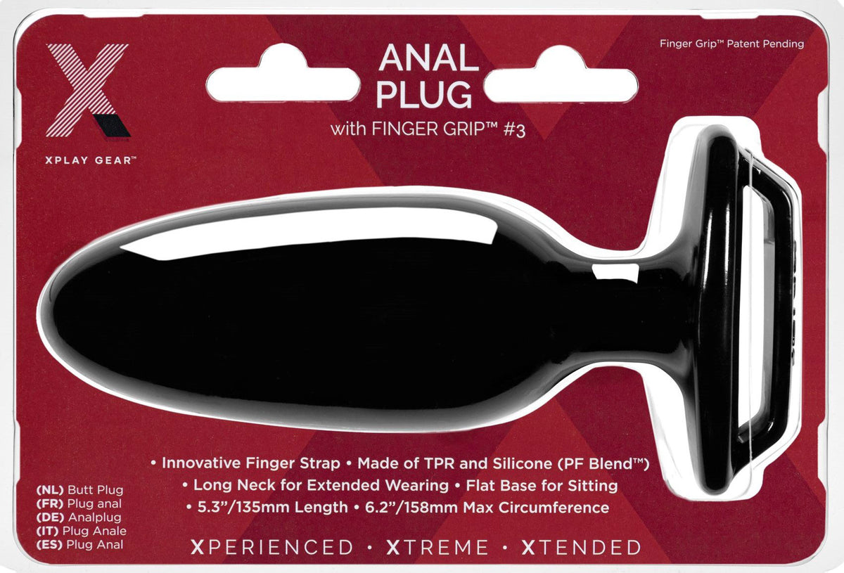 Xplay Finger Grip Plug 3L 5.3 Inch > Anal Range > Butt Plugs