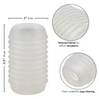 Pop Sock Ribbed Clear Soft Tight Stretchy Reversible Masturbator Sleeve > Sex Toys For Men > Masturbators Cup