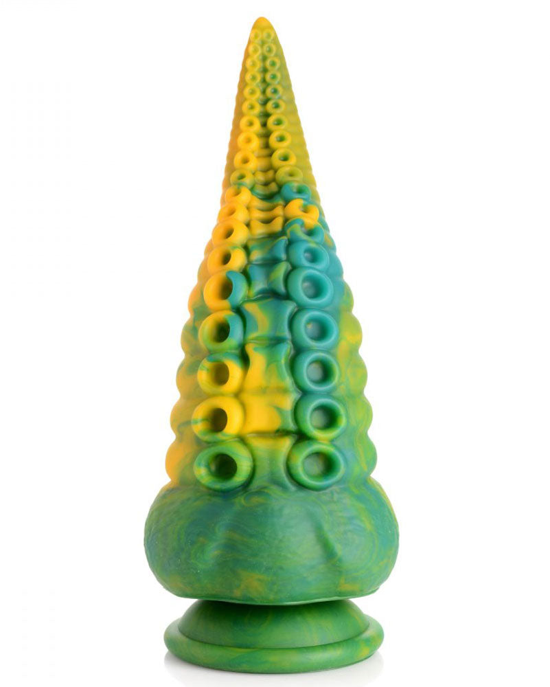 Creature Cocks Monstropus Tentacled 8.5 Inch Silicone Dildo (Marbled Green Yellow Blue) – Suction Cup Dildo > Dildos > Fantasy