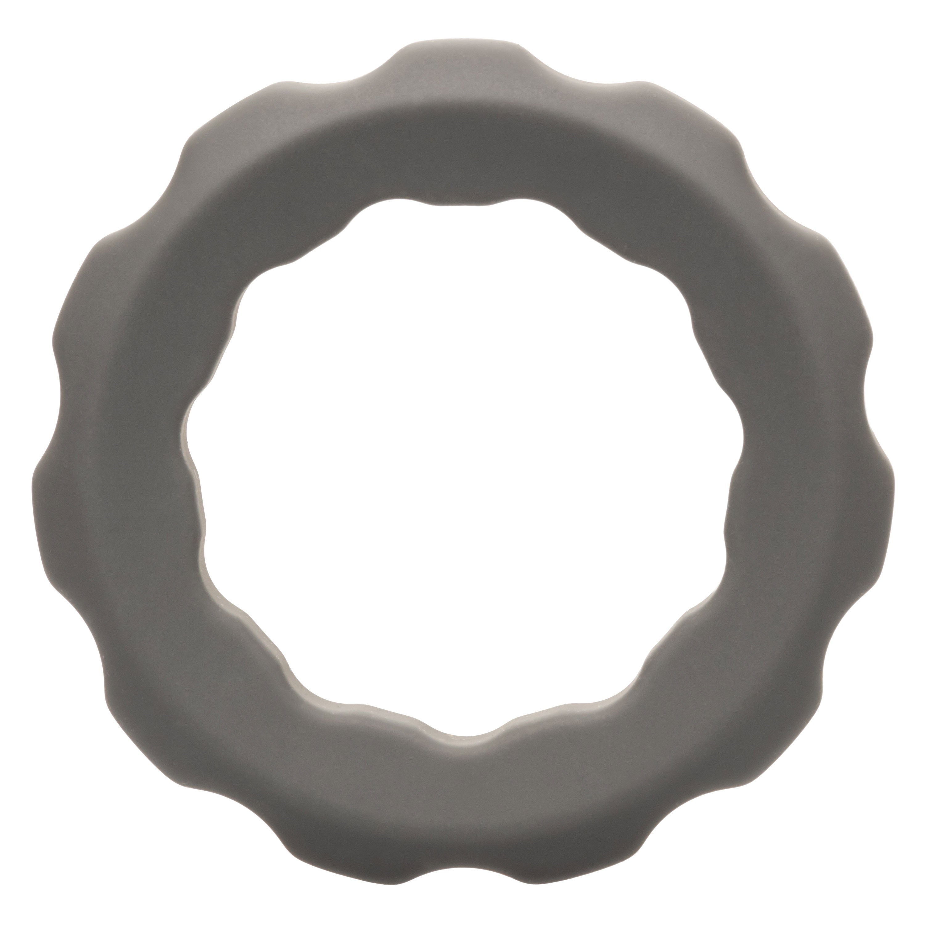 Alpha Liquid Silicone Erect Ring Stretchy Comfortable Gray Beaded Design COCK RINGS
