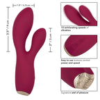 Uncorked Cabernet Dual Massager in Deep Wine Red with 10 Speeds and Silicone Vibrator > Vibrators > Ladies > Rabbit