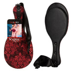 Scandal Round Double Paddle Red and Black Plush Dual Layer Paddle > Bondage Gear > Paddles