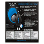 Link Up Remote Max Dual Stimulating Vibrating Silicone Ring With Remote Control Blue > Sex Toys > Couples Toys