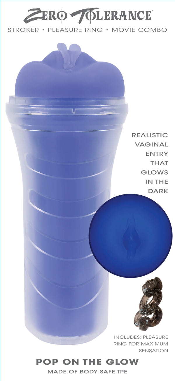 Zero Tolerance Glow in the Dark Purple Vagina Stroker Purple > Sex Toys For Men > Masturbators > Manual