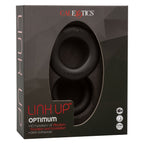 Link Up Optimum Black Dual-Density Silicone Vibrating Enhancer and Ultra-Soft Textured Support Ring > Cock Ring > Vibrating