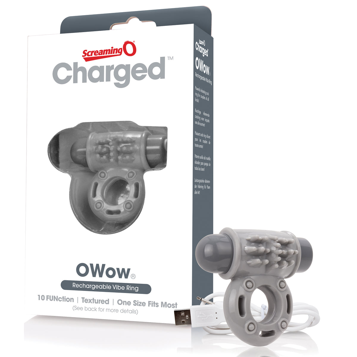 O Wow Ring Rechargeable Vibrating Cock Ring with 10 Vibration Functions SEBS Material > Cock Ring > Vibrating