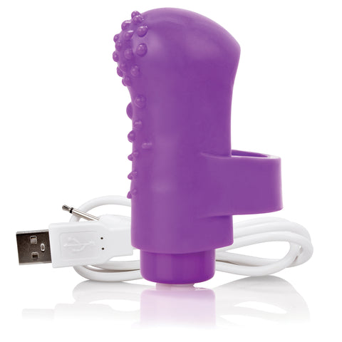 Charged Fing O – Rechargeable Mini Finger Vibrator with Vooom Technology Purple > Vibrators > Finger Vibrators