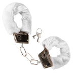 Playful Furry Cuffs – Adjustable Faux Fur Handcuffs with Lock and Keys White > Bondage Gear > Handcuffs