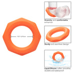 Alpha Liquid Silicone Sexagon Ring Orange Stretchy Comfortable Enhancer > Cock Ring > Single