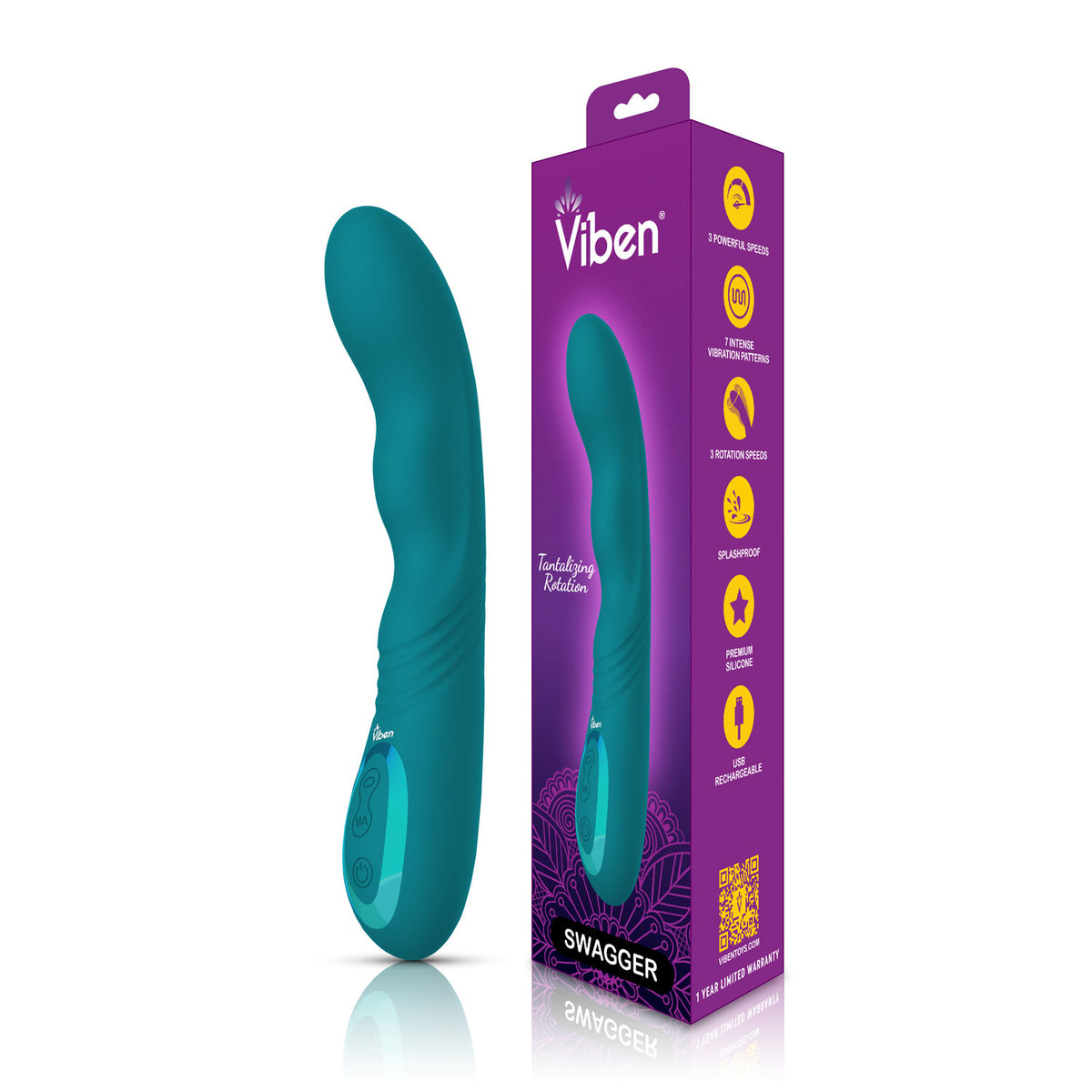 Viben Swagger Ocean Rotating G-Spot Vibrator > Sex Toys For Ladies > G-Spot Vibrators