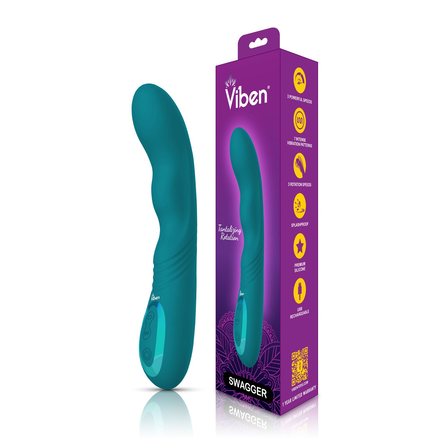 Viben Swagger Ocean Rotating G-Spot Vibrator > Sex Toys For Ladies > G-Spot Vibrators