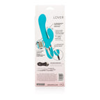 Enchanted Lover Vibrating Massager with Rotating Beads and Clitoral Stimulator in Teal Silicone > Vibrators > Ladies > Rabbit