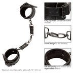 Euphoria Collection Adjustable Black Velvet and Vegan Leather Ankle Cuffs with Metal Clasps > Bondage Gear > Restraints