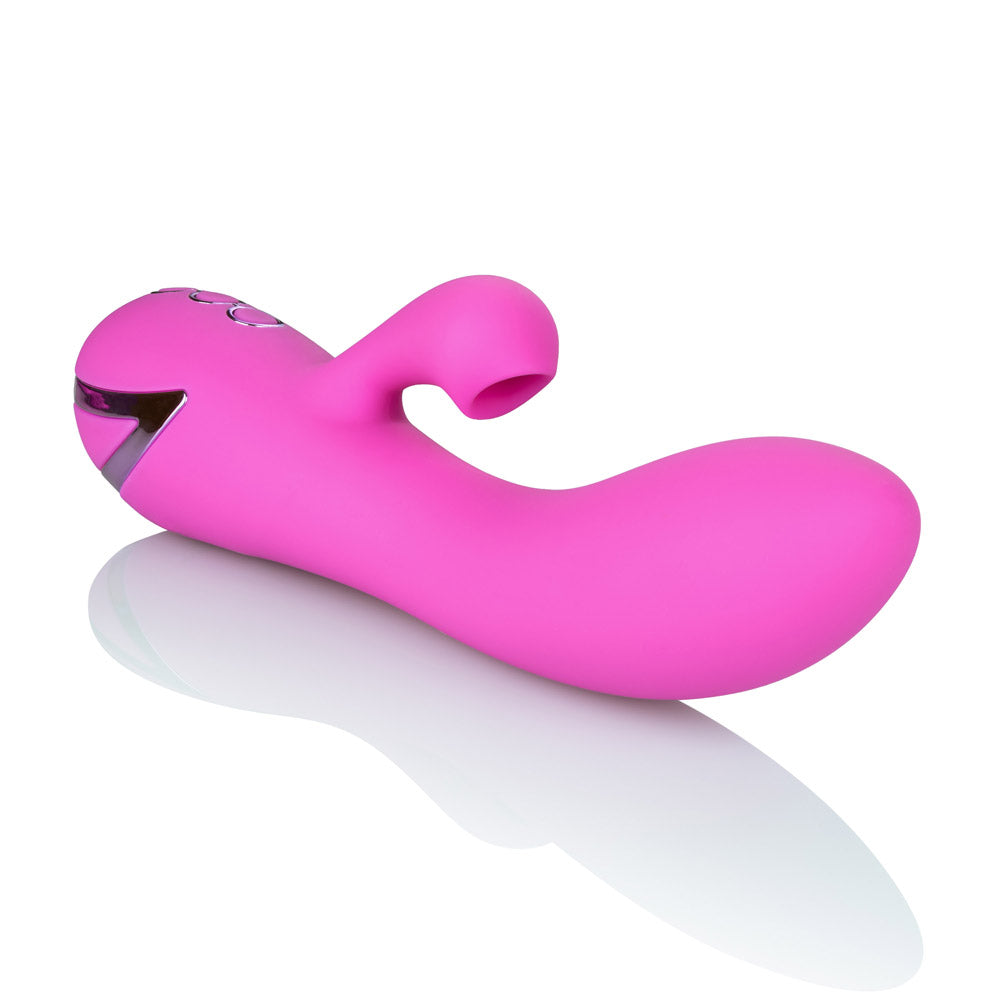 California Dreaming Malibu Minx Pink Ergonomic Vibrating Suction Toy VIBRATORS-RABBIT