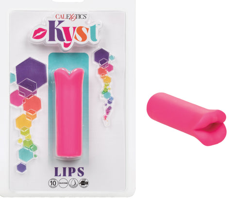Kyst Lips Mini Massager Pink Silicone Bullet with 10 Vibration Functions > Vibrators > Mini Vibrators