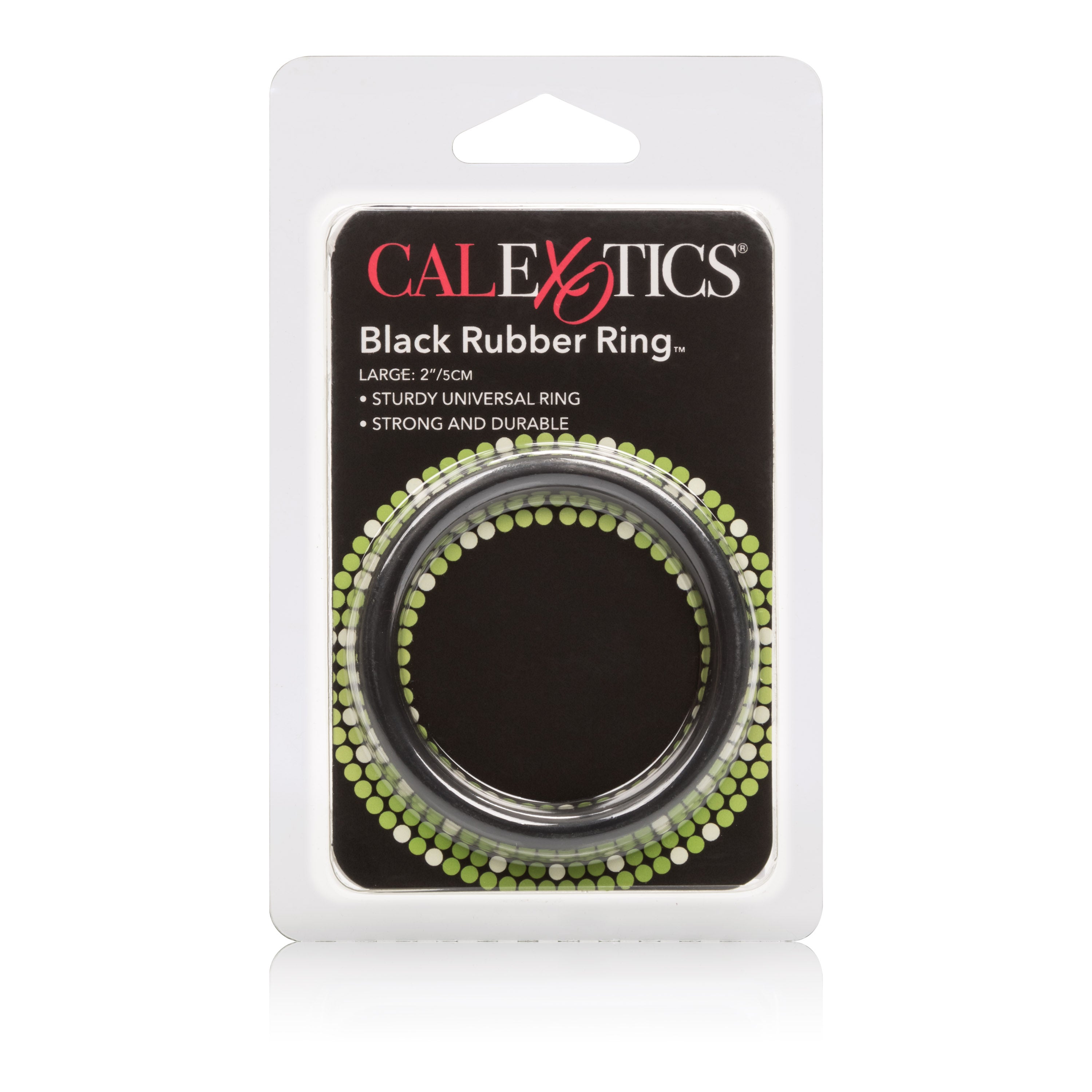 CalExotics Rubber Ring Large Black – Comfortable Flexible Support > Cock Ring > Single