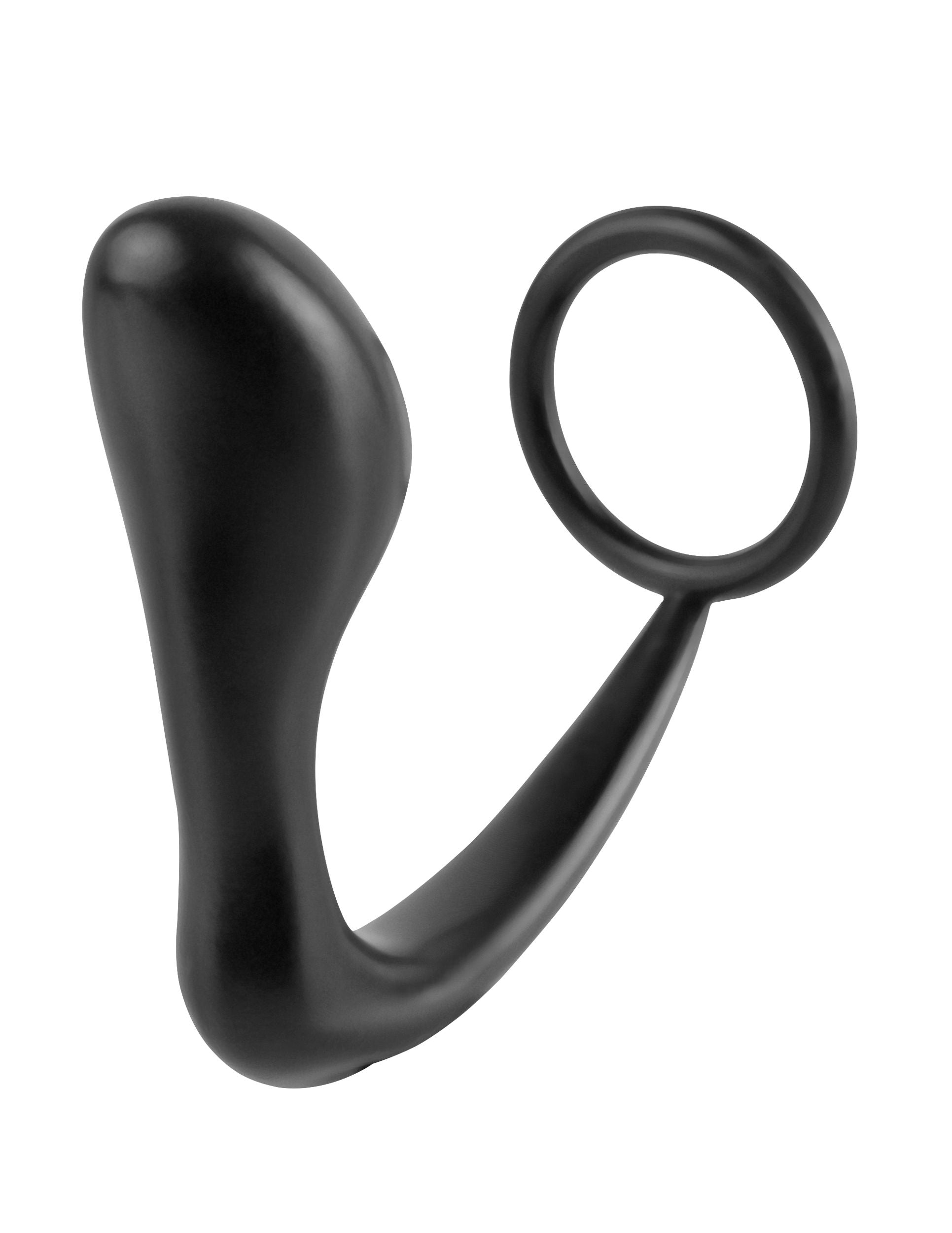 Anal Fantasy Collection Ass Gasm (Black) – Stretchy Silicone Cockring Plug Black > Anal Range > Prostate Plugs