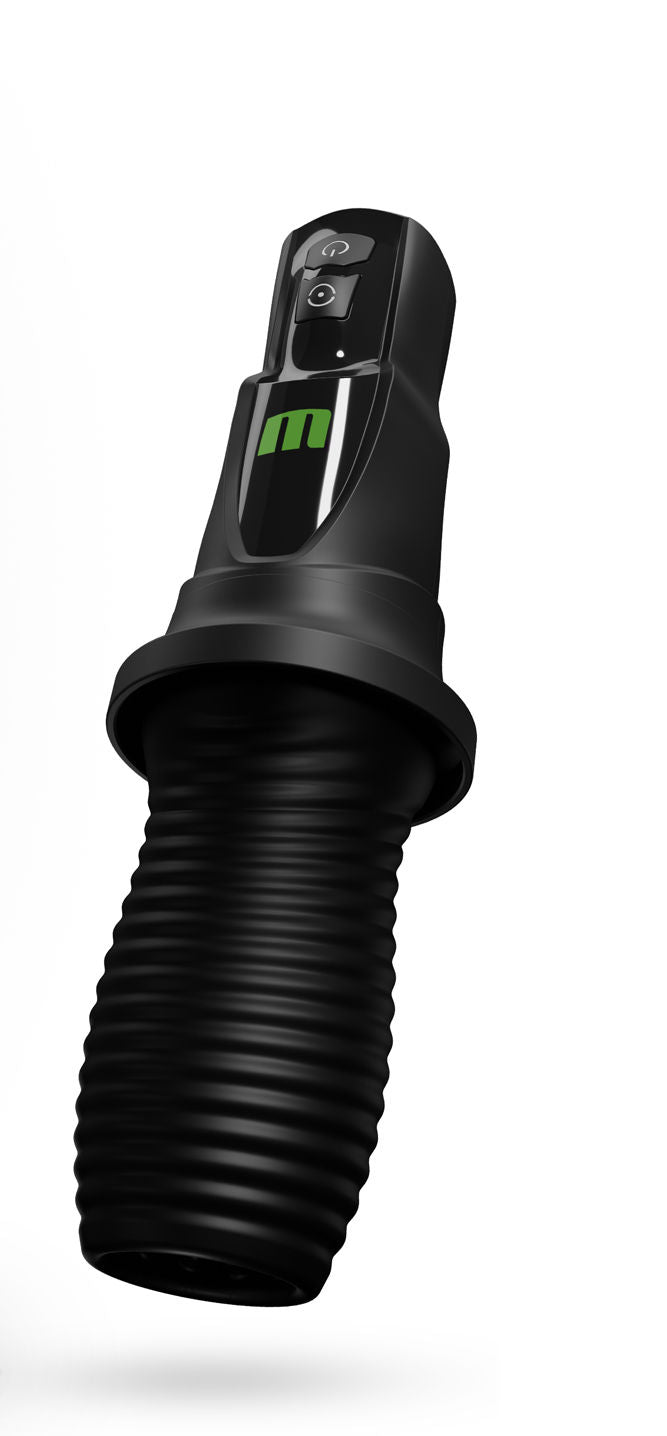 M For Men 3rd Base Oral Stroker Black Ergonomic Handle Adult Intimacy Toy Strokers - Manual
