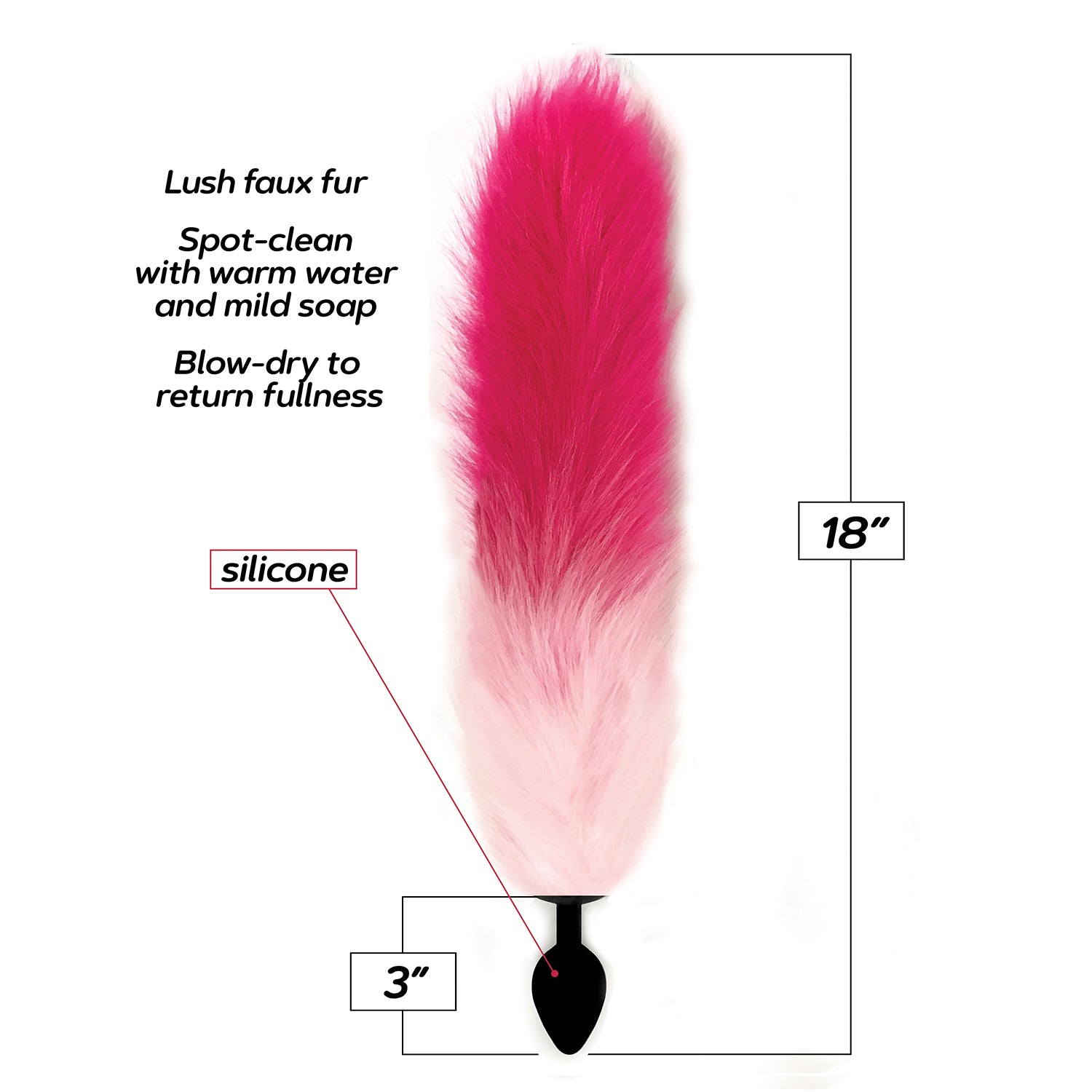 Foxy Fox Tail Silicone Butt Plug (Gradient) – Premium Silicone Butt Plug > Anal Range > Tail Butt Plugs