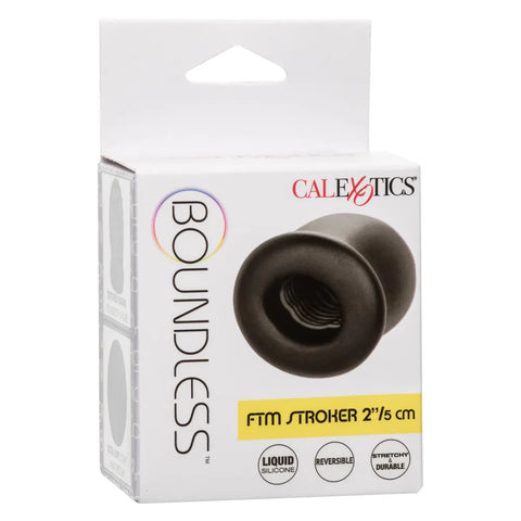 Boundless FTM Stroker – 2 Inch Liquid Silicone Stroker Black > Gender > Trans Toys