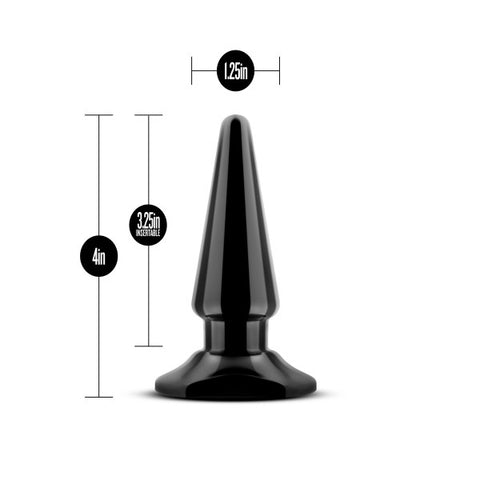 Anal Adventures Easy Plug Black 10.1 cm 4 Inch Butt Plug Butt Plugs
