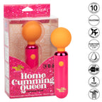 Naughty Bits Home Cumming Queen Vibrating Wand Pink and Orange Silicone Personal Massager > Sex Toys > Mini Massagers