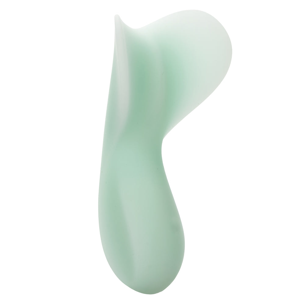 Pacifica Tahiti Full Coverage Massager in Mint Green with 10 Functions, Liquid Silicone, USB Rechargeable, Waterproof IPX7 Vibrators