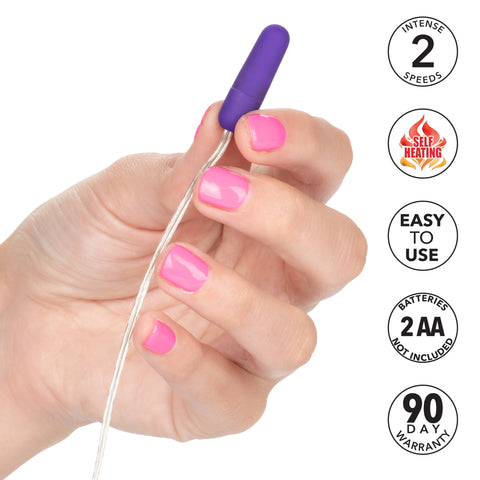 Whisper Micro Bullet Purple Compact Vibrator with Two-Speed Vibration and Self-Heating Function BULLETS