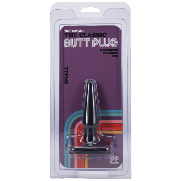 Classic Smooth Butt Plug Small Black 4.5 Inch > Anal Range > Butt Plugs