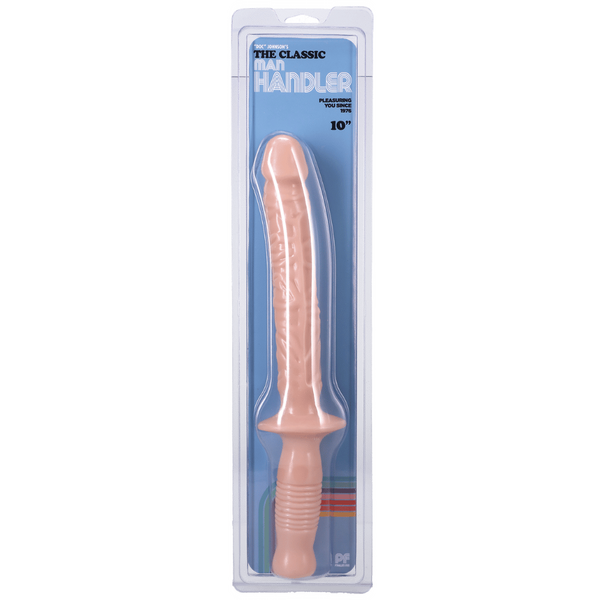 The Manhandler White 10 Inch – Realistic Grip Handle Dildo Beige > Dildos > Large Dildos