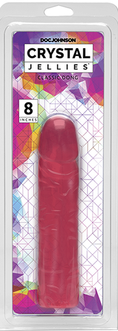 Doc Johnson Crystal Jellies Classic 8 Inch Soft Flexible Dong > Dildos > Realistic Dildos