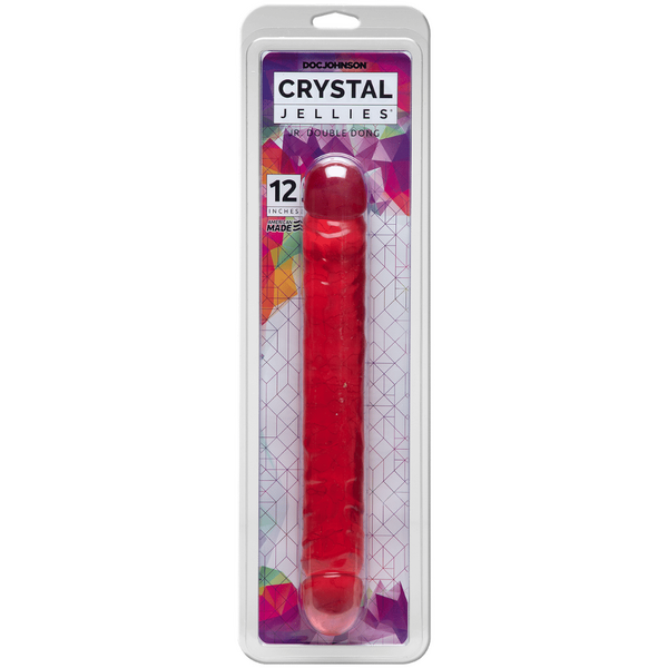 Crystal Jellies 12 Inch Double Dong (Pink) – Large Dildo > Dildos > Double Dildos