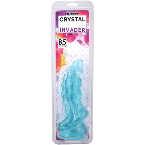 Crystal Jellies Mythical Invader – Ridged Suction Cup Plug 8.5 Inch Teal > Anal Range > Butt Plugs