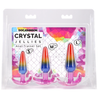 Crystal Jellies Rainbow Anal Trainer Set – Beginner Friendly Anal Plugs Rainbow > Anal Range > Butt Plug Kits