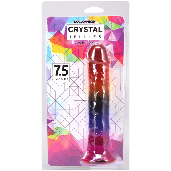 Doc Johnson Crystal Jellies – Flexible Phthalate-Free 7.5 Inch Dong 7.5" > Dildos > Realistic Dildos