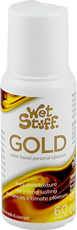 Wet Stuff Gold – Long-Lasting Clear Water-Based Lubricant 60g > Lube > Water Based