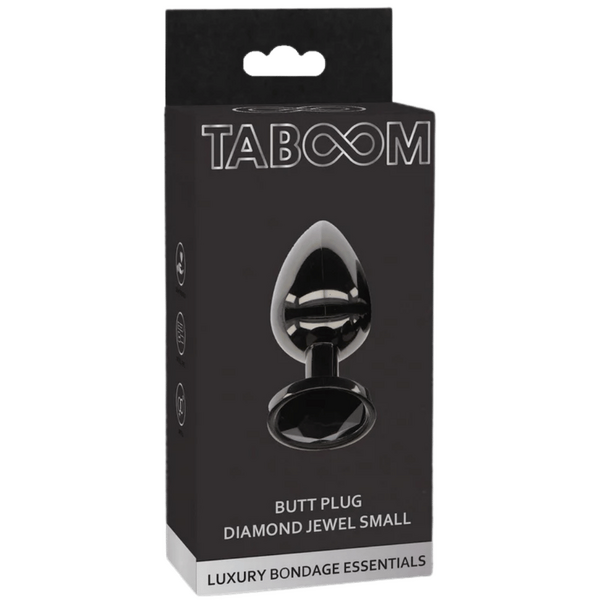 Taboom Butt Plug With Diamond Jewel Small – Lightweight Aluminium Butt Plug One Size > Anal Range > Jewel Butt Plugs
