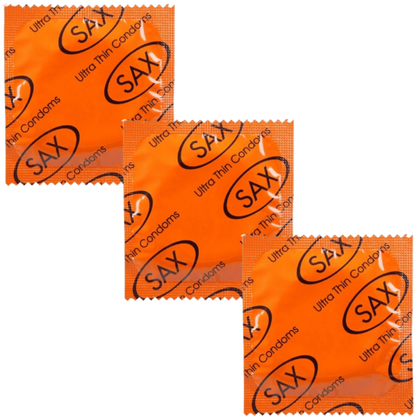 Sax Ultra Thin Condoms – 53mm Nominal Width Regular Latex Condoms Bulk Pack One Size > Essentials > Condoms