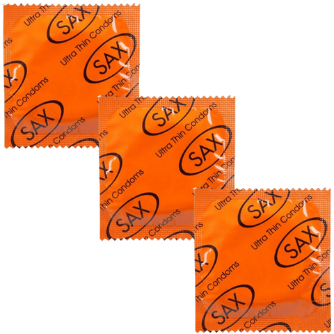 Sax Ultra Thin Condoms – 53mm Nominal Width Regular Latex Condoms Bulk Pack One Size > Essentials > Condoms