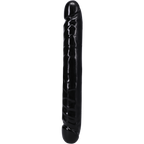 Jr Veined Double Header (Black) – 12 Inch Flexible Dong > Dildos > Double Dildos