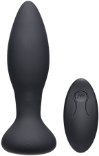 Vibe - Experienced - Rechargeable Silicone Anal Plug With Remote (Black) > Anal Range > Vibrating Butt Plugs