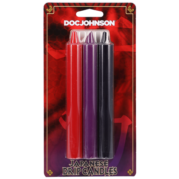Japanese Drip Candles Set of 3 Red Purple Black > Candles > Drip