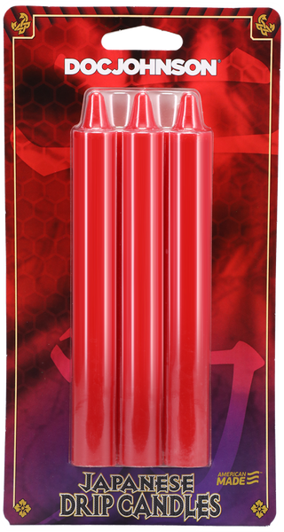 Japanese Drip Candles Red 3 Pack for Sensation Play > Candles > Drip