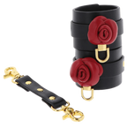 Taboom Wild Roses Wrist Cuffs – Premium Faux Leather BDSM Wrist Restraints > Bondage Gear > Restraints