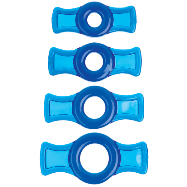 TitanMen Tools Flexible Cock Ring Set – 4 Piece Stretch Fit 0.4 to 0.75 Inch > Cock Ring > Sets