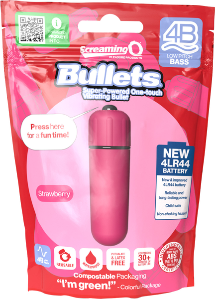 Bullets 4B Low Pitch Bass (Strawberry) > Vibrators > Mini Vibrators