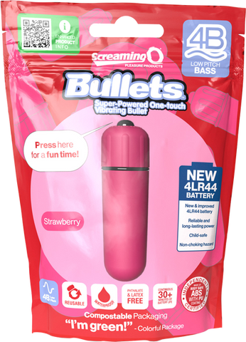 Bullets 4B Low Pitch Bass (Strawberry) > Vibrators > Mini Vibrators