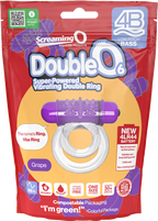 Double O 6 4B Low Pitch Bass Vibrating Ring with Raised Pleasure Ticklers and Extended Battery Life > Cock Ring > Vibrating