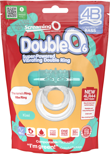 Double O 6 4B Low Pitch Bass (Kiwi) > Cock Ring > Vibrating